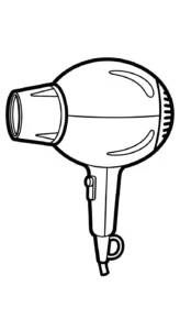 coloriage Sèche cheveux a imprimer