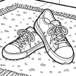 coloriage Sneakers pour enfant de 5 ans