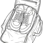 coloriage Sneakers et découpage à imprimer
