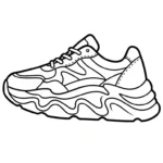 coloriage Sneakers gratuit pour enfants