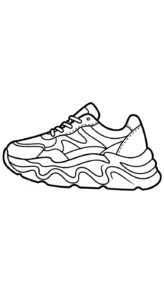 coloriage Sneakers gratuit pour enfants