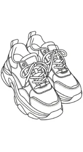 coloriage Sneakers a colorier en ligne