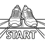 coloriage Sneakers pour enfants à imprimer