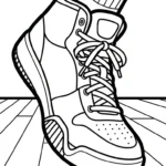 coloriage Sneakers à imprimer pour enfant de 9 ans