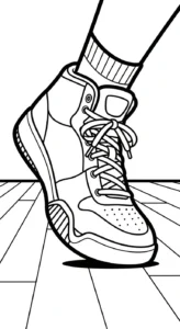 coloriage Sneakers à imprimer pour enfant de 9 ans