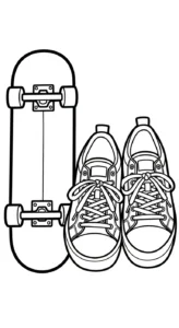 coloriage Sneakers à imprimer pour enfant de 10 ans