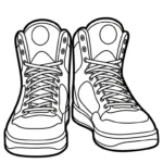 coloriage Sneakers pour enfant de 3 ans