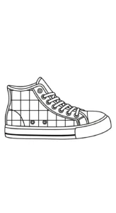 image de coloriage Sneakers pour enfant