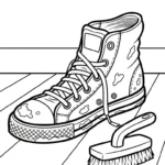 coloriage Sneakers à imprimer pour enfant de 8 ans