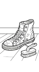 coloriage Sneakers à imprimer pour enfant de 8 ans