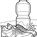 coloriage Sneakers pour enfants a imprimer