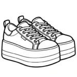 coloriage Sneakers à imprimer pour enfant de 4 ans