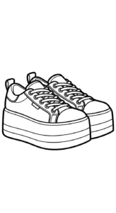 coloriage Sneakers à imprimer pour enfant de 4 ans