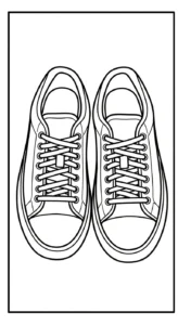 coloriage Sneakers pour primaire