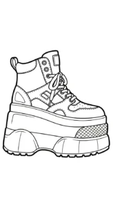coloriage Sneakers à imprimer gratuit