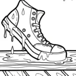 coloriage Sneakers educatif pour enfant