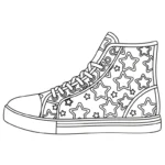 coloriage Sneakers a imprimer pour enfant de 4 ans