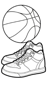 coloriage Sneakers gratuit pour enfants