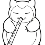 coloriage Snorlax pour enfant de à imprimer