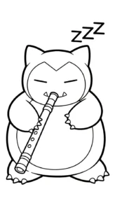 coloriage Snorlax pour enfant de à imprimer