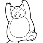 coloriage Snorlax pour enfants à imprimer