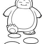 coloriage Snorlax pour bebe a imprimer
