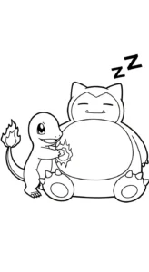 coloriage Snorlax a imprimer gratuitement