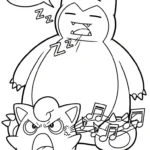 coloriage Snorlax à imprimer pour enfant de 4 ans