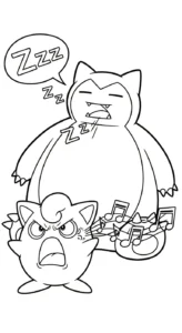 coloriage Snorlax à imprimer pour enfant de 4 ans
