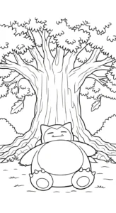 coloriage Snorlax à imprimer gratuitement