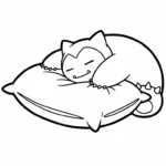 coloriage Snorlax et decoupage a imprimer gratuit