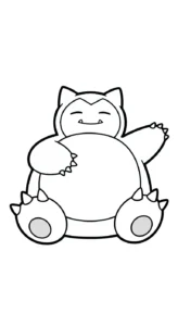 coloriage Snorlax à imprimer pour enfant de 6 ans