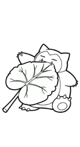 coloriage Snorlax à imprimer pour enfant de 7 ans