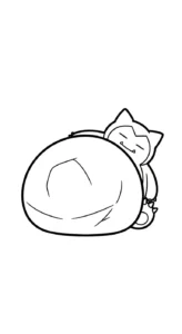 coloriage Snorlax pour enfants a imprimer gratuit