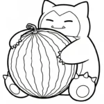 coloriage Snorlax à imprimer gratuit