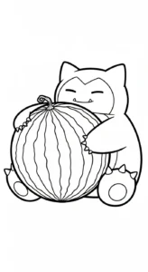 coloriage Snorlax à imprimer gratuit