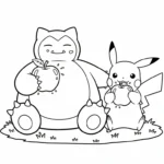 coloriage Snorlax pour enfants a imprimer