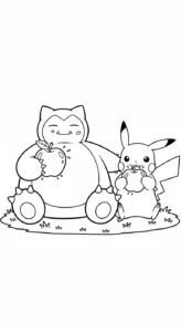 coloriage Snorlax pour enfants a imprimer