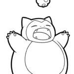 coloriage Snorlax pour enfant de à imprimer