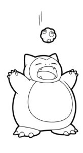 coloriage Snorlax pour enfant de à imprimer