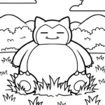 coloriage Snorlax gratuit a imprimer