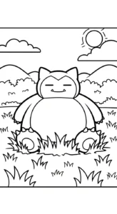 coloriage Snorlax gratuit a imprimer