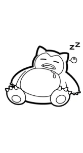 coloriage Snorlax pour enfant de 2 ans