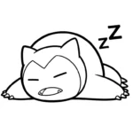 coloriage Snorlax pour enfants à télécharger