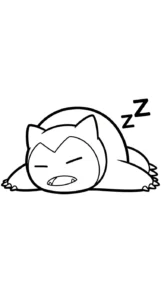 coloriage Snorlax pour enfants à télécharger