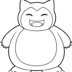 coloriage Snorlax a dessiner en ligne