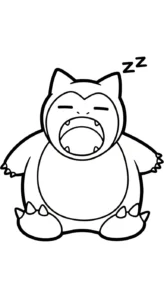 coloriage Snorlax pour enfant de 10 ans