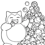 coloriage Snorlax pour enfants a imprimer