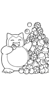coloriage Snorlax pour enfants a imprimer