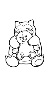 coloriage Snorlax a imprimer gratuitement
